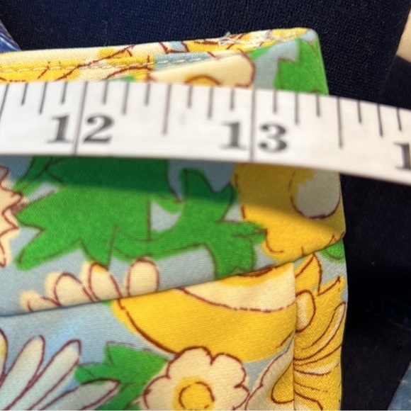 💚ZARA,Psychedelic Green/Yellow 1960’s Floral Printed High-rise Trouser,Size XS - Picture 9 of 14